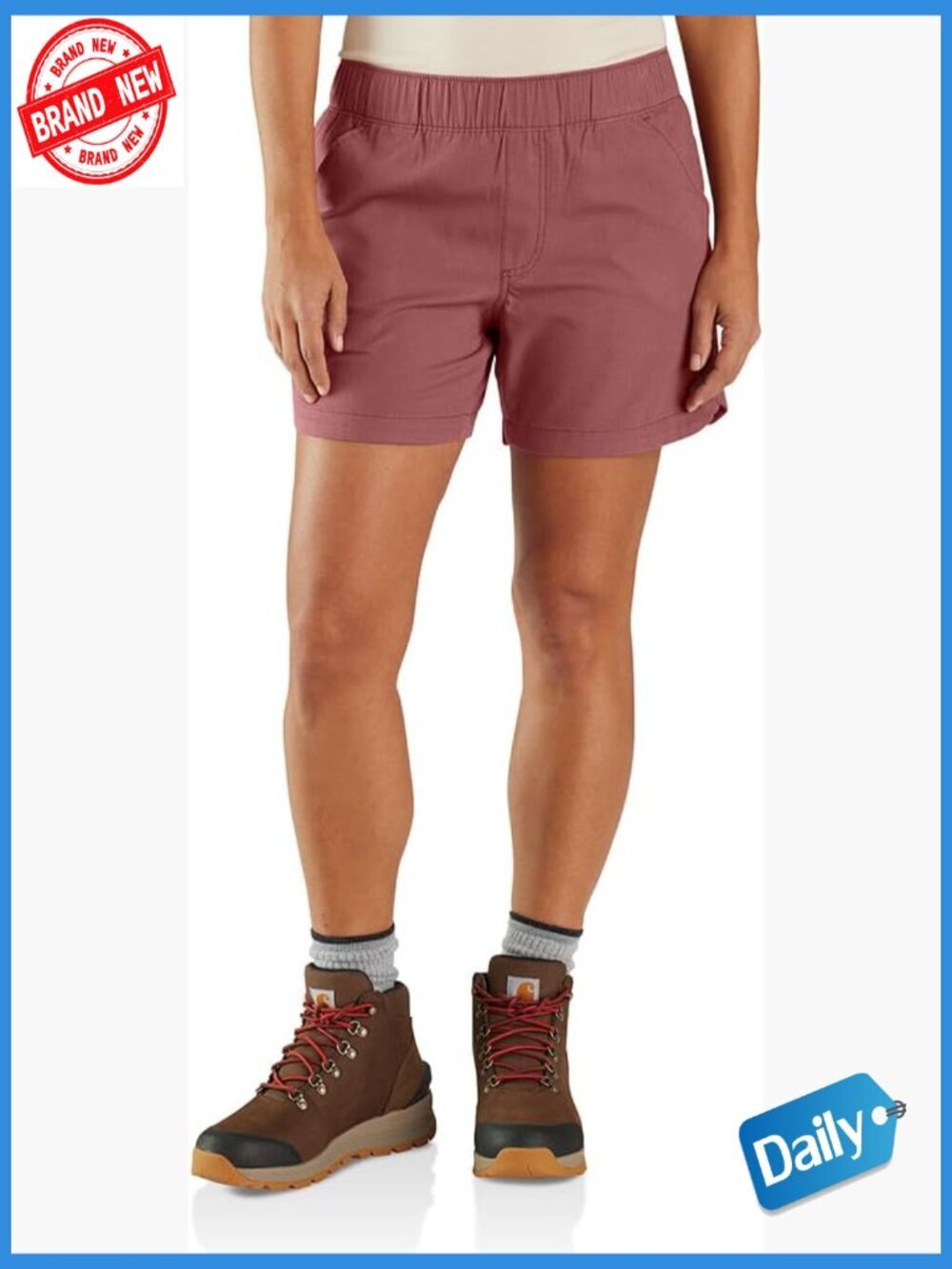Women's Relaxed Fit Ripstop Work Shorts with Stretch